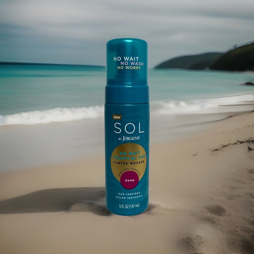 SOL By Jergens No Wait Tropical Tan Tinted Mousse Sunless Tanning - Deep 5 Fl Oz